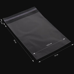 Пакет БОПП с клеевым клапаном, КОМПЛЕКТ 100 шт., 15&times;20+4 см, 25 мкм, с усиленным швом