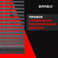 Жалюзи горизонтальные BRABIX 45&times;155 см, ПЛАСТИК, цвет серый, 608610