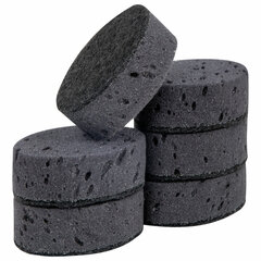 Губки для посуды 9,5&times;6,5&times;3,2 см, ОВАЛЬНЫЕ, КОМПЛЕКТ 6 шт., ПЕНОЭФФЕКТ, ПОРИСТЫЕ, BLACK, LAIMA, 608649