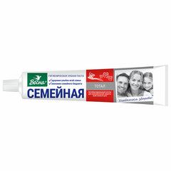 Зубная паста 90 г СЕМЕЙНАЯ (Весна) &laquo;Total&raquo;, отбеливающая, защита от кариеса