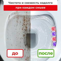 Туалетный блок шарики для унитаза освежитель, 2 блока по 50 г, &laquo;Свежесть Лаванды 3 в 1&raquo;, LAIMA, 608993