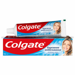 Зубная паста 100 мл COLGATE &laquo;Бережное отбеливание&raquo;, с фторидом и кальцием