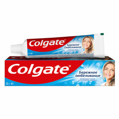 Зубная паста 50 мл COLGATE &laquo;Бережное отбеливание&raquo;, с фторидом и кальцием
