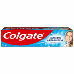 Зубная паста 50 мл COLGATE &laquo;Бережное отбеливание&raquo;, с фторидом и кальцием