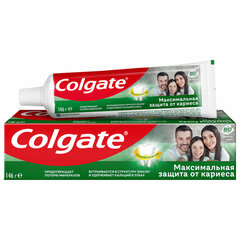Зубная паста 100 мл COLGATE &laquo;Двойная мята&raquo;, защита от кариеса, с фторидом и кальцием