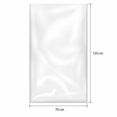 Пакеты фасовочные СВЕРХПРОЧНЫЕ, первичный ПВД 70&times;120 см, КОМПЛЕКТ 50 шт., 80 мкм
