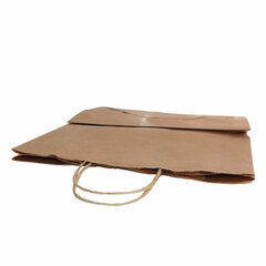 Крафт-пакет бумажный 26&times;15&times;35 см, крученые ручки, плотность 90 г/<wbr/>м<sup>2</sup>