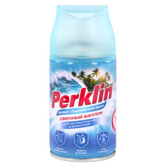 Сменный баллон 250 мл PERKLIN (ПЕРКЛИН) &laquo;Тропический бриз&raquo;, для автоматических освежителей, универсальный, 609802