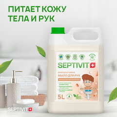 Мыло жидкое гипоаллергенное 5 л, SEPTIVIT &laquo;Миндальное молочко&raquo;, биоразлагаемое