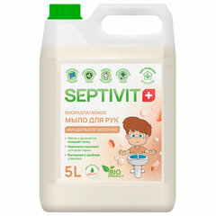 Мыло жидкое гипоаллергенное 5 л, SEPTIVIT &laquo;Миндальное молочко&raquo;, биоразлагаемое