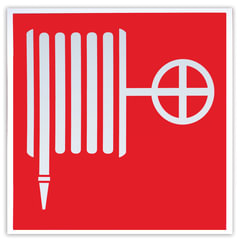 Знак пожарной безопасности &laquo;Пожарный кран&raquo;, 200&times;200 мм, фотолюминесцентный, пленка самоклеящаяся, F02