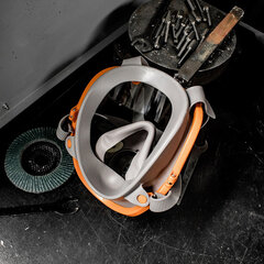 Маска полнолицевая Jeta Safety 5950, силикон, ударопрочный поликарбонат, защитная пленка, без фильтров, размер М