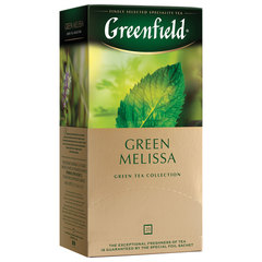 Чай GREENFIELD &laquo;Green Melissa&raquo; зеленый с мятой и мелиссой, 25 пакетиков в конвертах по 1,5 г