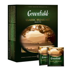 Чай GREENFIELD &laquo;Classic Breakfast&raquo; черный, 100 пакетиков в конвертах по 2 г