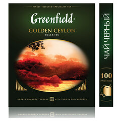 Чай GREENFIELD &laquo;Golden Ceylon&raquo; черный цейлонский, 100 пакетиков в конвертах по 2 г