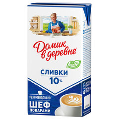 Сливки ДОМИК В ДЕРЕВНЕ жирность 10%, 480 г, ультрапастеризованные