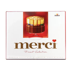 Конфеты MERCI ассорти из молочного и темного шоколада, 250 г, ГЕРМАНИЯ