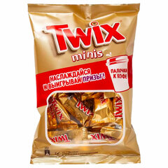 Батончики мини TWIX &laquo;Minis&raquo; печенье с карамелью в молочном шоколаде, 184 г