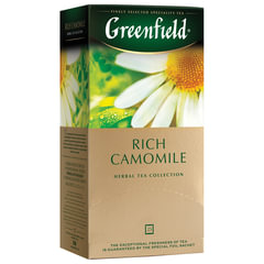Чай GREENFIELD &laquo;Rich Camomile&raquo; травяной ромашковый, 25 пакетиков в конвертах по 1,5 г