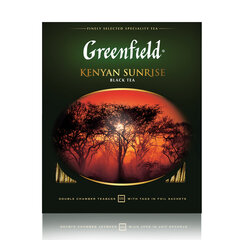 Чай GREENFIELD &laquo;Kenyan Sunrise&raquo; черный кенийский, 100 пакетиков в конвертах по 2 г