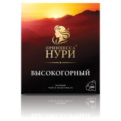 Чай ПРИНЦЕССА НУРИ &laquo;Высокогорный&raquo; черный, 100 пакетиков по 2 г
