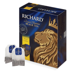 Чай RICHARD &laquo;Royal Ceylon&raquo; черный цейлонский, 100 пакетиков по 2 г