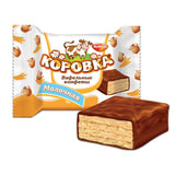 Конфеты шоколадные РОТ ФРОНТ "Коровка", вафельные с молочной начинкой, 250 г, пакет
