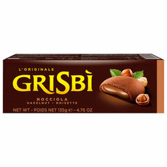 Печенье песочное GRISBI &laquo;Nocciola&raquo; с ореховым кремом 135 г, ИТАЛИЯ
