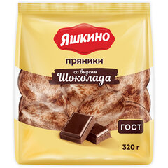 Пряники ЯШКИНО &laquo;Шоколадные&raquo; мягкие в двойной глазури, 350 г