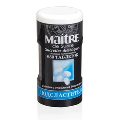 Сахарозаменитель MAITRE 650 таблеток, пластиковая баночка с дозатором