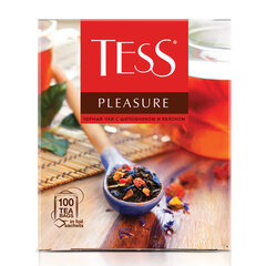 Чай TESS &laquo;Pleasure&raquo; черный с шиповником, яблоком, лимонным сорго, 100 пакетиков в конвертах по 1,5 г