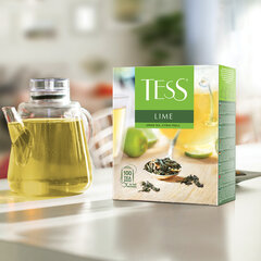 Чай TESS &laquo;Lime&raquo; зеленый с цедрой цитрусовых, 100 пакетиков в конвертах по 1,5 г