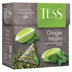 Чай TESS &laquo;Ginger Mojito&raquo; зеленый с ароматом мяты, цедрой лимона, имбирем, 20 пирамидок по 1,8 г