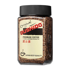 Кофе растворимый BUSHIDO &laquo;Original&raquo; 100 г, стеклянная банка, сублимированный, ШВЕЙЦАРИЯ