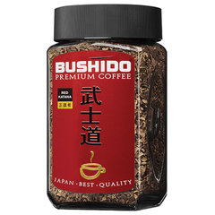 Кофе растворимый BUSHIDO &laquo;Red Katana&raquo; 100 г, стеклянная банка, сублимированный, ШВЕЙЦАРИЯ