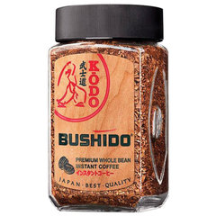 Кофе молотый в растворимом BUSHIDO &laquo;Kodo&raquo; 95 г, стеклянная банка, сублимированный, ШВЕЙЦАРИЯ