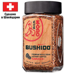 Кофе молотый в растворимом BUSHIDO &laquo;Kodo&raquo; 95 г, стеклянная банка, сублимированный, ШВЕЙЦАРИЯ