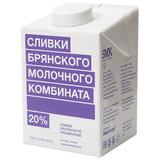 Сливки БМК жирность 20%, 500 г, ультрапастеризованные