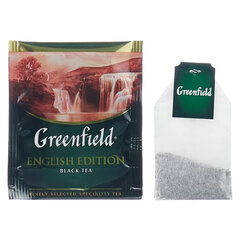 Чай GREENFIELD &laquo;English Edition&raquo; черный цейлонский, 100 пакетиков в конвертах по 2 г