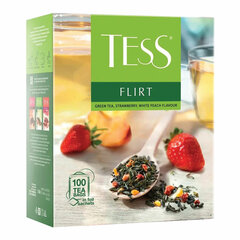 Чай TESS &laquo;Flirt&raquo; зеленый с клубникой и персиком, 100 пакетиков в конвертах по 1,5 г