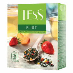 Чай TESS &laquo;Flirt&raquo; зеленый с клубникой и персиком, 100 пакетиков в конвертах по 1,5 г