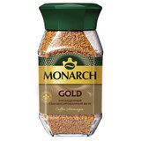 Кофе растворимый MONARCH "Gold" 190 г, стеклянная банка, сублимированный