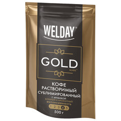 Кофе растворимый WELDAY (ВЭЛДЭЙ) &laquo;GOLD&raquo; 500 г, БРАЗИЛИЯ, арабика, сублимированный, 622673
