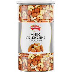 Орехи сушеные в банке &laquo;МИКС Движение&raquo;, кешью, фундук, миндаль, арахис, 1 кг, NARMAK