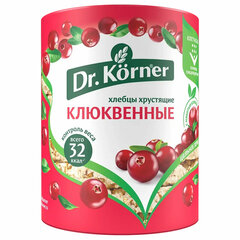 Хлебцы DR.KORNER &laquo;Клюквенные&raquo; злаковый коктейль, хрустящие, 100 г, пакет