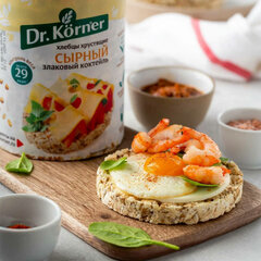 Хлебцы DR.KORNER &laquo;Сырные&raquo; злаковый коктейль, хрустящие, 100 г, пакет