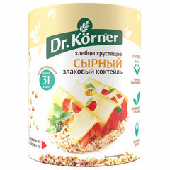 Хлебцы DR.KORNER &laquo;Сырные&raquo; злаковый коктейль, хрустящие, 100 г, пакет