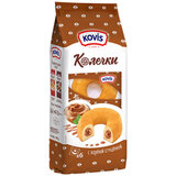 Пирожное бисквитное KOVIS "Колечки с кремом вареная сгущенка", 240 г, пакет