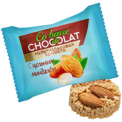 Конфеты мультизлаковые CO BARRE DE CHOCOLAT с цельным миндалем, 200 г, пакет