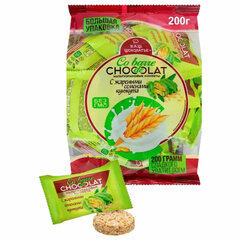 Конфеты мультизлаковые CO BARRE DE CHOCOLAT с белой глазурью и семенами кунжута, 200 г